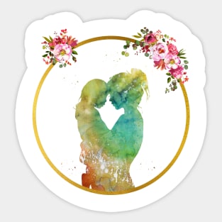 Mother and daughter Sticker